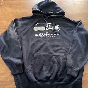 Men's Seattle Seahawks Fanatics Branded College Navy Team Lockup Pullover Hoodie